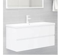BEAU Meuble bas de Salle de Bain - Armoire d'évier - Blanc 100x38,5x45 cm - bois d'ingénierie mode561935
