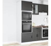 BEAU Noir Armoires de four - ZENCORE - Placard bas de cuisine - Porto noir - bois d'ingénierie LH84157