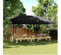 BEAU®Noir Pavillon de Jardin Contemporain - ZENCORE - Tente de fête JARDIN - Noir 292x580x315cmTissu Oxford 143107
