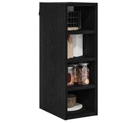 BEAU Noir Placard suspendue - ZENCORE - Armoire Murale avec étagère Chêne noir 20x29 5x60cm LH28202