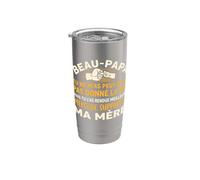 Beau-Papa Humour Drôle Anniversaire Fête des Pères Gobelet isotherme en acier inoxydable double paroi