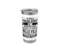 Beau-Père Merveilleuse Belle-Fille Humour Fête des Pères Gobelet isotherme en acier inoxydable double paroi