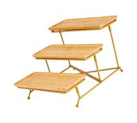 Beau plat de service en céramique à 3 couches, adapté boulangeries, cafés et usage domestique, à dessert élégant, facile à nettoyer