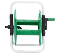 BEAU Porte-tuyau d'arrosage - Vert - Enrouleur de tuyau sur pied pour tuyau de 1/2"" - vert - 45 m - acier - 40x30x41 cm[40498]