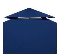 BEAU Toile de rechange pour tonnelle - Toile supérieure de belvédère 2 niveaux - 310 g/m² - 4x3 m - Bleu - 179x82 cm - Toile Impermé