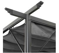 BEAU Tonnelle de jardin，Barnum - Pergola - avec toit rétractable - anthracite - 3x3 m - acier - 180 g/m² - 3x3x2 25 m - Résistante à