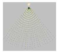 Beaucoup De Décoration Lumineuse Rideau De Manteau Vert Avec Pointe D'étoile Po