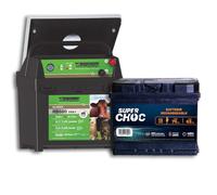 Beaumont - Électrificateur Mixte de Clôture RB880 à Panneau Solaire + Batterie 12V 75Ah - Poste 4 en 1, Alimentation Secteur, Batterie ou Pile - Facilement Transportable - Garde Tous Types d'Animaux