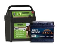 Beaumont - Électrificateur Mixte de Clôture RB880 + Batterie 12V 75 Ah - Poste 3 en 1, Alimentation Secteur, Batterie ou Pile - Facilement Transportable - Garde Tous Types d'Animaux