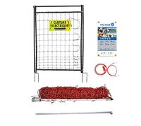 BEAUMONT - Kit Clôture Filet Anti-fuge + Portillon pour Chiens et Animaux Domestiques avec Électrificateur à Brancher sur Secteur ou Batterie 50m X 90cm - Délimitation et Sécurisation de la Propriété