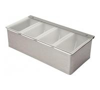 Beaumont Porte-condiments en acier inoxydable 4 parties