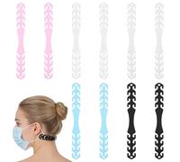 Beaupretty 10 Pièces Boucle D'extension Flexible Surface Antidérapante pour Accessoire Réglable Masque à Boucle D'oreille en PE pour Masques Portés la Maison Extérieur