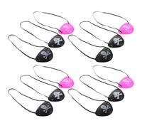 Beaupretty 12 Pièces Cache-œil de Pirate en Plastique à Motif Crâne pour Soirée Cosplay et Halloween, Design Élastique Décoratif pour Adultes et Garçon et Filles Plusieurs styles