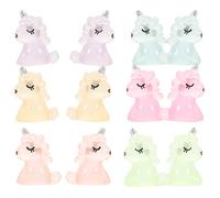 Beaupretty 12 Pièces Mini Décorations en Résine Phosphorescente de Licorne, Légères et Pratiques pour Décoration DIY et Accessoires de Voiture Couleur Aléatoire