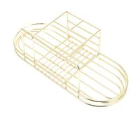 Beaupretty 1pièce Rack de Rangement Doré pour Salle de Bain Étagère Fer Forgé pour Évier Porte Brosse à Dents et Accessoires Salle de Bain