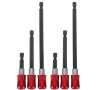 Beaupretty 2 Ensembles Tige D'extension en Acier Inoxydable Magnétique Rouge Résistance Élevée à L'usure pour Travaux de Bricolage et Réparations Générales