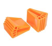 Beaupretty 2 Pièces Patins Antidérapants Remplaçables et Stables en Caoutchouc Tapis de Protection Orange pour Pieds D'échelle Télescopique pour Bureau et Maison