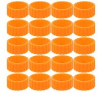 Beaupretty 20 Pièces Anneaux de Préhension Support Antidérapant pour Bougies Coniques en Silicone Orange Facile d'entretien pour Bougies Fines Surfaces de Mobilier Lors D'événements