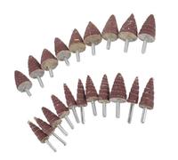 Beaupretty 20 Pièces Assortiment de Roues à Lamelles Coniques en Tissu Abrasif Marron, Multiple Spécifications, Améliore L'efficacité de Travail, Usage Pratique pour Outils Rotatifs