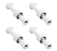 Beaupretty 4 Pièces Crochet Rond pour Panneau Perforé en Métal Blanc | Bords Lisses, Verrouillage Sécurisé, Réduit les Rayures, Cuisine et Garage, Compatible avec Manteaux et Casques