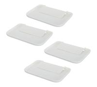 Beaupretty 4 Pièces Étagère Murale Légère Bords Relevés Pliable en Plastique Blanc Adhésive sans Perçage Organisateur Cuisine pour Petits Espaces et Rangement Mural