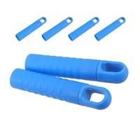 Beaupretty 6 Pièces Embout pour Balai-serpillière avec Trou Suspendre Bleu | Plastique Résine Robuste, Antidérapant, Compatible avec Balai et Tiges, Usage Commercial, Salles D'eau