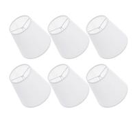 Beaupretty 6 Pièces Mini Abat-jour à Pince Blanc en Tissu et Métal pour