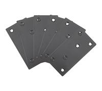 Beaupretty 6 Pièces Petite Plaque Métallique Plate en Acier Inoxydable Noir | Perforée, Installation Facile, Résistance à L’oxydation L’usure, pour Lit en Bois et Chaise