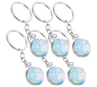 Beaupretty 6 Pièces Porte-clés Globe Terrestre Créatif en Alliage de Zinc, Léger et Résistant, pour Étudiants et Enseignants en Retour à L'école
