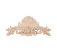 Beaupretty Applique Sculptée en Bois Beige pour Meubles et Murs, Décoration Élégante Européenne, Facile à Fixer, Embellissement Créatif pour Décorations D'intérieur