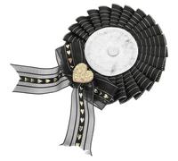 Beaupretty Badge Soi-même Lolita en Ruban Noir pour Fêtes et Célébrations, Accessoire DIY Élégant et Original pour Filles, Décoration Créative et Unique