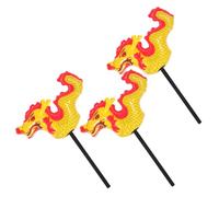 Beaupretty Ballon Dragon Gonflable Festif Jaune 3 Pièces en Aluminium pour Décorations du Nouvel An Chinois pour Fête et Ambiance Traditionnelle la Maison
