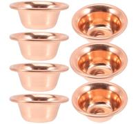 Beaupretty Bol Tibétain en Cuivre pour Contemplation et Offrandes, Ensemble de 7 Pièces Multifonction, Style Rétro Sophistiqué, pour Événements Bouddhistes
