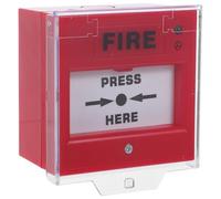Beaupretty Bouton D'alarme Incendie Manuel en Plastique Robuste, Double Alerte Sonore et Lumineuse, Réarmement Manuel, pour Sites de Tirs et Lieux d'Évacuation d'urgence