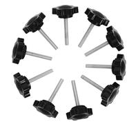 Beaupretty Bouton d'écrous de serrage Vis de poignée en plastique Bouton manuel en plastique M4X25 Lot de 10 pièces Tête hexagonale 25 mm pour maintenance et assemblage