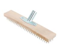 Beaupretty Brosse Métallique et Zones Étroites de Nettoyage pour Jardin en Fil d'acier Cuivré Manche en Bois , pour Éliminer la Mousse Entre Les Dalles