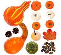 Beaupretty Citrouille Feuille D'érable Artificielle en Mousse Orange Légère Accessoires Photo et Pommes de Pin pour Décoration d'halloween et Automne pour Ambiance Festive
