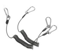 Beaupretty Cordons de Pêche en Acier Inoxydable 2pcs avec Clip Antirouille et Système Rétractable pour Prévenir la Perte, Pêche Navigation en Plein Air