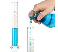 Beaupretty Cylindre Gradué et Manipulation de Liquides de 100 Ml en Verre Tube de Mesure Étroit et Résistant pour Laboratoire Chimique pour Travaux en Laboratoire