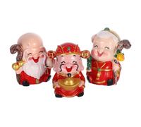 Beaupretty Décoration Miniature pour Gâteau 3pcs en Résine Figurines Chinoises des Aînés, Sanitaire et Résistant, pour Anniversaire et Décoration de Pièce