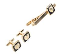 Beaupretty Ensemble Pince à Cravate Élégante et Boutons de Manchette à Motif Animal en Alliage Résistant pour Homme - Accessoires de Cravate Chics pour Chemises D’Affaires - Présent pour