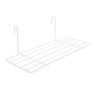Beaupretty Étagère Murale Grillagée Blanche 25x10cm en Fer pour Panneau | Rangement Suspendu à Fil, Support Emboîtable et Empilable, pour Buanderie, Salle de Bain, Cabinets