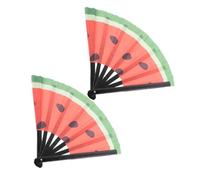 Beaupretty Éventail Pliable à Main Japonerie 2 Pièces en Polyester et Bois, Grand Éventail Décoratif Élégant pour Festivals et Fêtes, Rangement Facile et Design Créatif