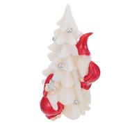 Beaupretty Figurine de Noël en Résine Père Noël Grimpant, Décor Blanc Lumineux | Décoration Saisonnière pour Chambre et Intérieur, Format Compact Léger, sans Pile Bouton Incluse
