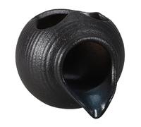Beaupretty Fontaine Intérieure en Céramique Noire avec Circulation d'eau pour Plantes Hydroponiques, Décoration D'étang de Jardin et Support pour Bassin à Poissons