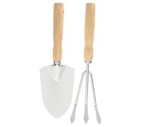 Beaupretty Kit D'outils de Jardinage Truelle et Mini Râteau en Acier Inoxydable et Bois, Outil Pratique pour Plantation et Excavation de Petites Plantes en Intérieur et Extérieur