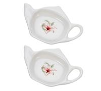 Beaupretty Lot 2pcs Repose Sachet de Thé en Céramique Délicate Facile à Laver et Résistant la Déformation pour Salon de Thé Élégant