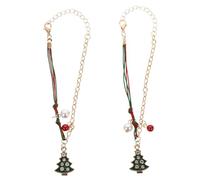 Beaupretty Lot de 2 Bracelets Réglables en Alliage Pendentifs de Noël Charms Festifs pour Adultes et Garçon et Filles Accessoire de Fête Unique pour Costume et Présent de Noël