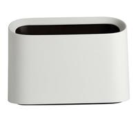 Beaupretty Mini poubelle à double compartiment en plastique PP - Poubelle de bureau compacte pour camping et usage extérieur - 20,5 x 12,9 x 8,1 cm - Blanc avec isolation des odeurs