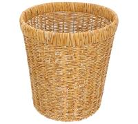 Beaupretty Panier de Rangement Tressé en Plastique Rond, Poubelle Créative Cuisine et Décoration Maison, Facile à Déplacer et Résistant Déformation